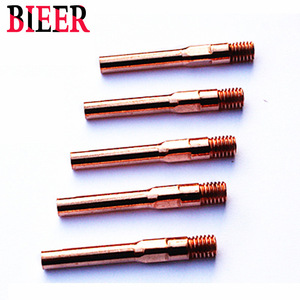 BIER Copper Conductive Tips 6mm M6 40/45mm For Welding Torch Wire Guide - Product Image 1