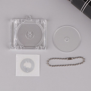 Périphérique commémoratif blanc Album Mini <span class=keywords><strong>CD</strong></span> étui porte-clés <span class=keywords><strong>lecteur</strong></span> <span class=keywords><strong>CD</strong></span> en forme de porte-clés acrylique pour bricolage sac pendentif Album porte-clés - Product Image 2
