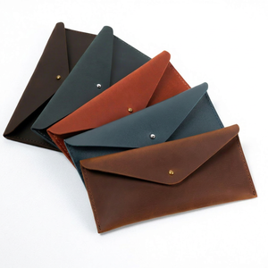 Sobre para Dinero de Cuero Genuino, Venta al por Mayor, Logotipo Personalizado, Sistema de Organización de Presupuesto de Lujo LCE-0045 - Product Image 1