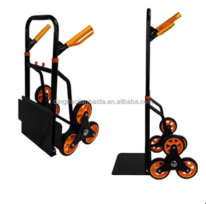 सीढ़ी पर्वतारोही हाथ ट्रक भारी-ड्यूटी ट्रक डोली फोल्डेबल ट्रॉली सीढ़ी पर्वतारोही गाड़ी 12.2*11.6 नाक प्लेट और 6 पहियों के साथ - Product Image 3