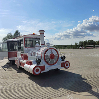 Centre commercial extérieur parc d'attractions Ride enfants adultes Train électrique touristique sans piste