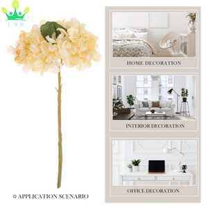 Hortensia de Coral Artificial para ramos de novia de boda flores realistas interior hogar Oficina MESA CENTRO DE MESA jarrón Decoración - Product Image 6