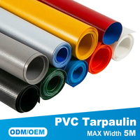 Rouleau de bâche enduite de PVC ignifuge et résistante aux UV, matières premières durables pour tentes et auvents d'extérieur