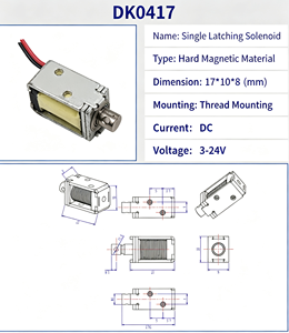 โซลินอยด์แบบดึง-ดันขนาดเล็ก รุ่นต่างๆ 3v 6v 12v 24v DC พร้อมโครงยึดแบบเดี่ยว - Product Image 4