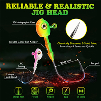 Nouveaux hameçons de pêche à tête plombée 3.5g/5g/7g/10g/14g avec yeux 3D, têtes de jig pour leurres nageurs, pour la pêche au poisson-chat et au bar en eau douce/eau salée