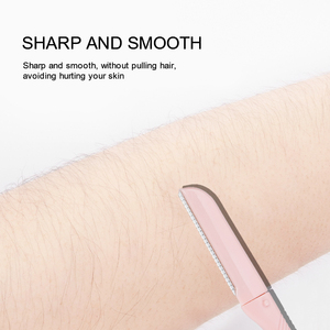 Pearlmax moda colorida 3 uds/tarjeta de blíster seguridad ojo ceja recortadora de cejas juego de maquinilla de afeitar mejor Manual Mini recortadora de <span class=keywords><strong>pelo</strong></span> de cejas - Product Image 3