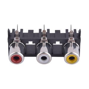 Rca-305 Jack Audio Socket Terminal Board Triple Blindage Rood Geel Wit Drie Colour Rca Jack Voor Pcb Mount - Product Image 4
