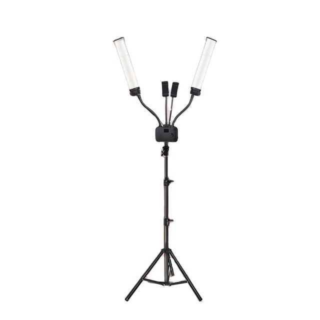 Double Arm Light Eyelash Light Makeup Beauty Lash Lamp Dimmable LED Video Light with Phone Holder for Salon