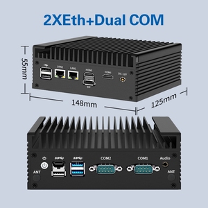 Chất lượng cao N100 2 Ethernet <span class=keywords><strong>5</strong></span> <span class=keywords><strong>USB</strong></span> 2 COM <span class=keywords><strong>Mini</strong></span> PC 4 gam Wifi DDR4 Micro máy tính nhỏ - Product Image 3