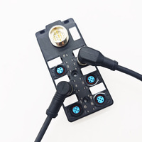 Boîte de distribution de connecteur M12 5 broches électriques 6 ports avec indication LED Boîte de jonction M12