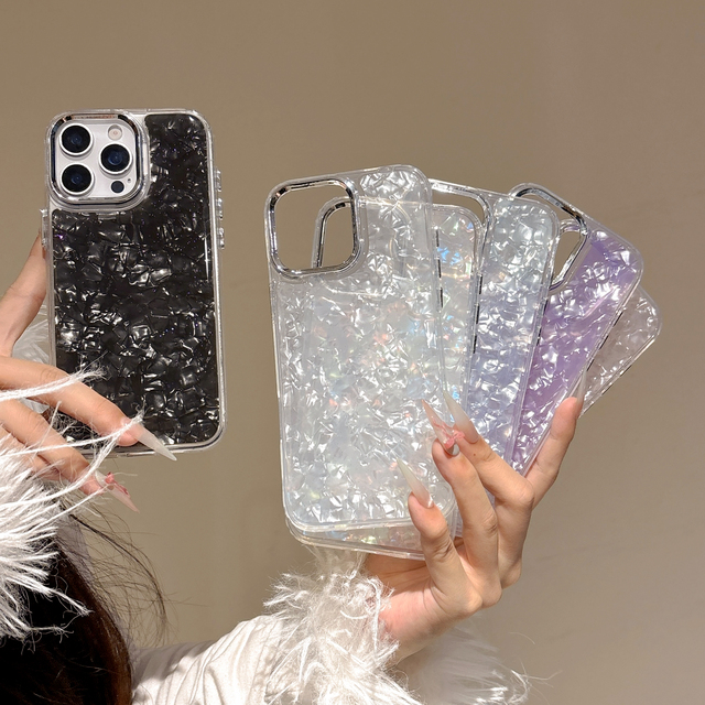 Luxurious Creative Shell Pattern Fashionable Phone case for IPhone16Promax Apple 15 High-end Women's Model 14 13 12