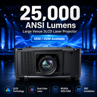Projecteur laser 3LCD WUXGA 25000 ANSI Lumens OEM/ODM pour la location, la scène et les grands événements