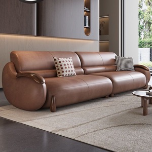 Canapé moderne italien haut de gamme en <span class=keywords><strong>noyer</strong></span> massif, design créatif et luxueux, idéal pour les villas et les hôtels. - Product Image 4