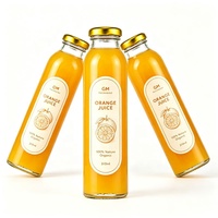 Bouteilles en verre transparentes à parois droites pour boissons, 250 ml, 310 ml, 500 ml, bouteilles de jus pressé à froid avec bouchon à vis hermétique