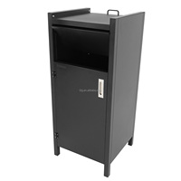 Armoire de recyclage de plateaux en acier pour hôtels et buffets commerciaux, station de retour de vaisselle pour aires de restauration avec porte de rangement