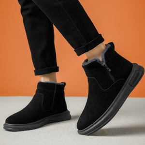 Stivali in Camoscio con Fodera in Pelliccia e Cerniera Leggera per Uso Quotidiano, Accessorio Comodo per Scarpe-TT20N - Product Image 1