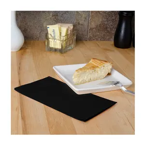 Solid Color Black Restaurant Napkins Tissue Paper Personalized 18 Folded 4CM Napkins Serviettes for Diningroom