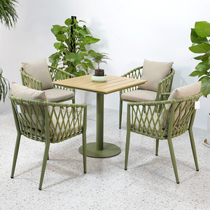 Chaises pliantes modernes en aluminium imperméables pour l'extérieur, ensemble de <span class=keywords><strong>mobilier</strong></span> de jardin, idéal pour villa, hôtel, cour et salle à manger - Vente en gros - Product Image 1