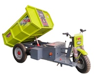 Tricycle électrique à batterie au lithium Camion à benne basculante hydraulique à usage intensif pour ferme d'usine