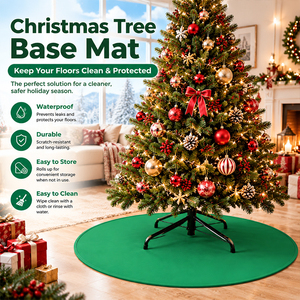 LEDUN 71cm Round <b>Silicone</b> Christmas Tree Base <b>Mat</b> Waterproof Anti-Scratch Christmas Tree Stand Floor Protector Tray - Product Image 1