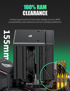 Refroidisseur CPU upHere UE2 Elite ARGB, <span class=keywords><strong>6</strong></span> caloducs à contact direct, double tour, ventilateur PWM 120 mm pour Intel LGA 1700 1851 AMD AM5 - Product Image 4