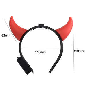 Bandeau 3D en forme de cornes de <span class=keywords><strong>diable</strong></span>, lumineux et clignotant, idéal pour les fêtes, les décorations, les cadeaux pour Halloween, Pâques, etc. Sac inclus - Product Image 5