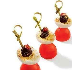 Tăm Tre Thắt Nút Thân Thiện Với Môi Trường 4 Inch Chọn Đồ Ăn Màu Xanh Lá Cây Và Sừng Tre Dùng Một Lần Có Nút Thắt - Product Image 1