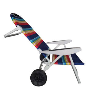 Ghế xếp bãi biển di động nhẹ, gấp gọn, có bánh xe, khung kim loại thấp, dành cho trẻ em, thương hiệu Kejie - Product Image 3