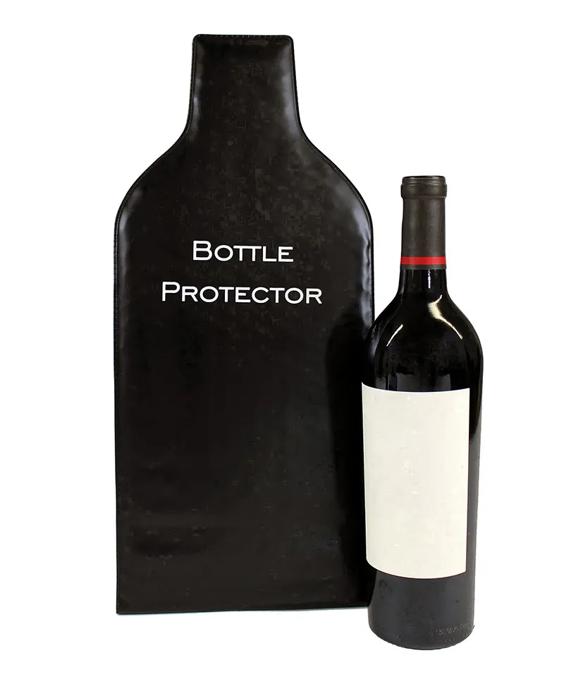 مخصص قوي البلاستيك قابلة لإعادة الاستخدام المحمولة السفر نزهة واحدة تحمل النبيذ البيرة زجاجة الجلد حامي غطاء للكم فقاعة حقيبة أكياس