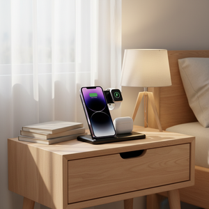 แท่นชาร์จไร้สายแบบ3 in 1พับได้สำหรับ <span class=keywords><strong>iPhone</strong></span> 17 16 15 14 13 Travel Dock สำหรับ iWatch Series <span class=keywords><strong>11</strong></span> 10 9สำหรับ <span class=keywords><strong>airpods</strong></span> 4 3 <span class=keywords><strong>2</strong></span> <span class=keywords><strong>Pro</strong></span> 3/<span class=keywords><strong>2</strong></span> - Product Image 4