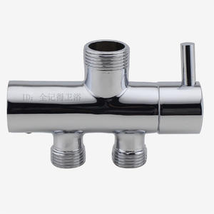 Base de montage double usage, montage en surface et mural, collecteur avec vanne d'eau à trois voies fixe, une entrée et deux sorties - Product Image 1