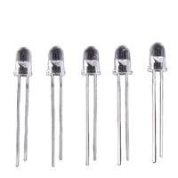 Ultra-Bright 5mm Bullet LED Diode 8.6mm Transparent Blanc 520nm 455nm 585nm F5 Lumière avec 5V Max. Tension inverse