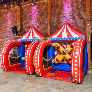 Carnaval de qualité commerciale en plein air Défi pour enfants Jeux de sport <span class=keywords><strong>But</strong></span> de basket-ball gonflable Jeux de fléchettes de football - Product Image 1