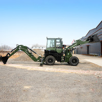 Livraison Gratuite - Chargeuse-pelleteuse diesel 4x4 haut de gamme, nouvelle compacte, LANDWARD, chargeuse-pelleteuse sur roues
