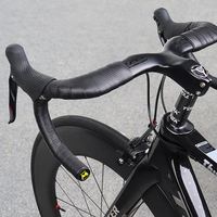 Pita Setang Sepeda MUQZI Custom Shock Absorption, Pita Setang EVA Motif Karbon untuk Sepeda Road Bike dengan 2 Penutup Setang