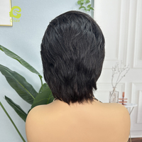 Perruques courtes et lisses en cheveux vietnamiens, vente en gros, meilleure perruque en cheveux humains, perruque coupe pixie en cheveux humains