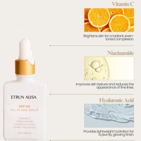 ETRUN ALISA Marque privée Sérum de protection solaire à base d'oxyde de zinc minéral FPS 50 offrant une protection UVA/UVB à large spectre