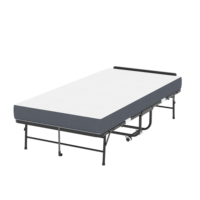 Lit d'appoint pliant 2026 avec matelas en mousse à mémoire de forme, cadre en acier durable double, capacité de charge de 136 kg, lit pliant