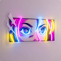 Affiche d'anime personnalisée, enseigne au néon LED, impression UV, acrylique, art mural 3D, lumière au néon pour la décoration de la maison et de la chambre
