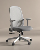 Chaise de bureau ergonomique en maille pivotante Guangdong Furniture, hauteur réglable, base inclinable papillon, pour le travail à domicile, respirante et confortable