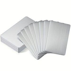 Tarjeta metálica de acero inoxidable en blanco, grabado láser personalizado, tarjeta de presentación, lámina metálica en blanco para tarjeta de nombre de regalo - Product Image 2