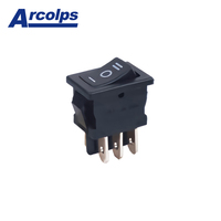 Arcolps 250VAC 30A Rouge ON-OFF Interrupteur à bascule scellé avec bouton poussoir autobloquant 2 broches Bateau IP65 Smart Solder Lug Termination