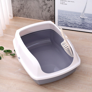 <b>Cat</b> Litter <b>Box</b> Oval Medium 50.5X37.5X19.5Cm Odor Resistant Splash Proof For <b>Cat</b> - Product Image 3