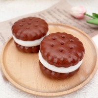 Ventes directes d'usine TPR réaliste Sandwich Biscuit conçu Squishy Taba libération Stress pincement sensoriel Fidget jouet