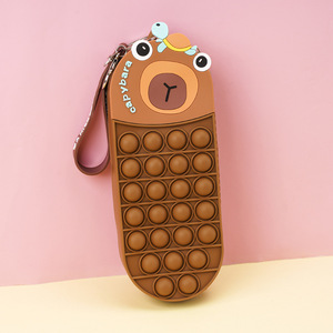 Bán buôn dễ thương capybara bút chì trường hợp túi động vật Silicone Pop nó túi cho trẻ em gái người lớn - Product Image 5