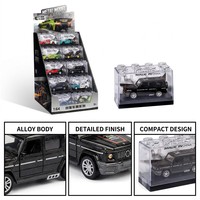 Caja de Exhibición de Bloques de Construcción Transparentes para Coche de Aleación Personalizado Diorama de Vehículo Modelo Deportivo Coche de Juguete Fundido a Escala 1:64