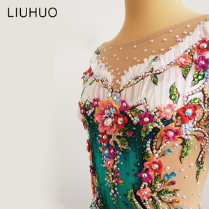 Justaucorps de gymnastique artistique pour filles, décorés de strass, de perles et de bijoux, personnalisés, de bonne qualité - Product Image 4