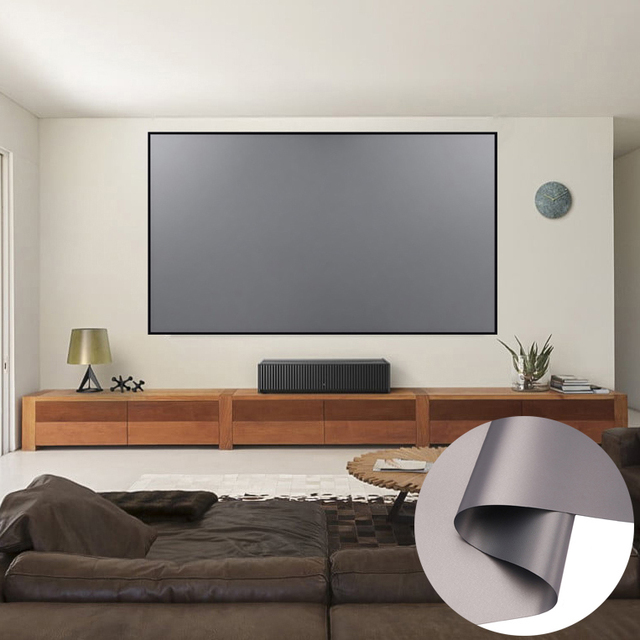 0.25mm Anti Light 4K Projection Screen Film for Fixed Frame Screen