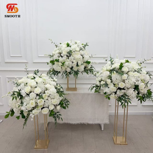 Modèles explosifs lisses Boule de fleurs roses blanches artificielles Fleurs de mariage Centres de table Chandelier Boule de fleurs - Product Image 3