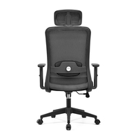 Chaise de bureau ergonomique pivotante moderne et économique en maille à dossier haut, certifiée ISO BIFMA, avec appui-tête 2D et support lombaire 2D, fabriquée en Chine